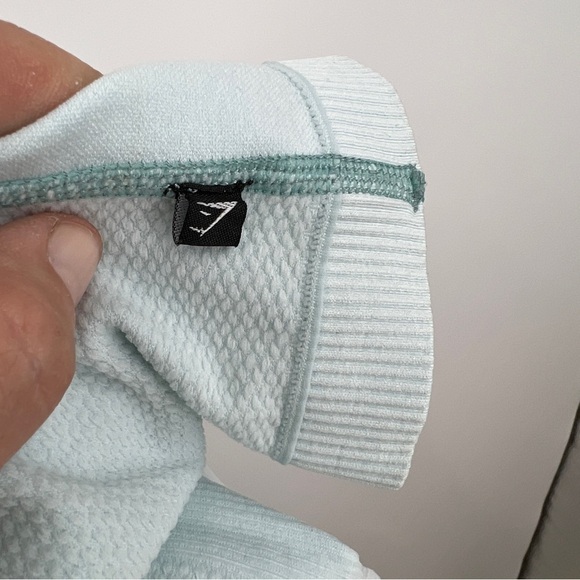 Gymshark Ombré Teal White Stretch Ankle Seamless Pull-on Athletic Leggings - Picture 12 of 14